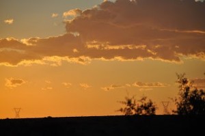 African sunset Rovos Rail